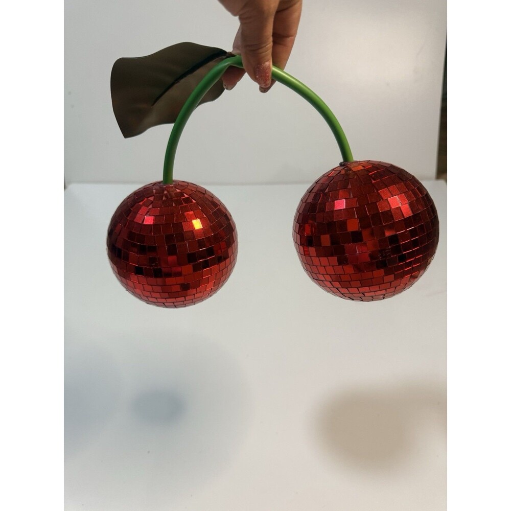 Disco Ball Decor with Cherry Shape, Cherry Decor for Room Red
